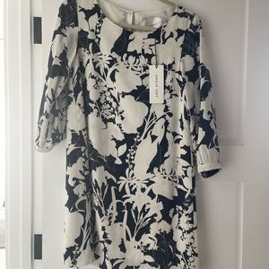 Amour Vert silk floral long sleeve dress